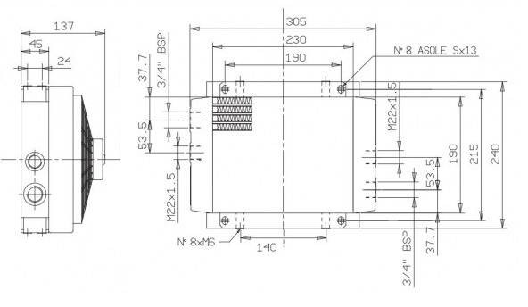 Hydraulik-Ölkühler 12V DC
